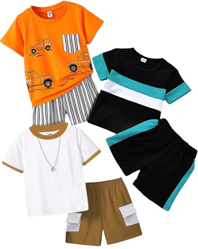 Image of Cotton Clothing Sets for Baby Boys & Baby Girls Kids Clothes for boys kids clothes for girls Printed Kids Clothing Sets (KDST85OR-KDST33CG-KDST93CP1)