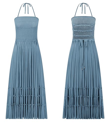 Image of R.Vivimos Womens Summer Boho Sexy Backless Long Dresses