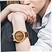 HORIALENCE Reloj De Madera Analógico De Cuarzo De Bambú y Correa De Cuero para Hombre Hecho Mano para Informal y Diarias Imagen de HORIALENCE Reloj De Madera Analógico De Cuarzo De Bambú y Correa De Cuero para Hombre Hecho Mano para Informal y Diarias