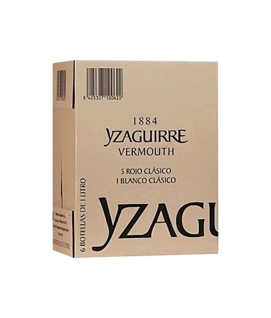 Yzaguirre Vermouth Rojo Clásico, Rotwein-Vermouth, 5 Flaschen à 1 Liter Plus 1 Geschenkflasche, Sonderangebot