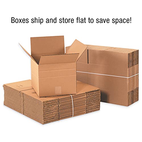Aviditi Md999 Multi-Depth Corrugated Cardboard Box, 9" L X 9" W X 9" H, Kraft, For Shipping, Packing And Moving (Pack Of 25) #TOP4