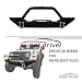 Super Drive B19G0906 - for 1987-2006 Jeep Wrangler Black Front Bumper Rock Crawler with Winch Plate Off Road Textured