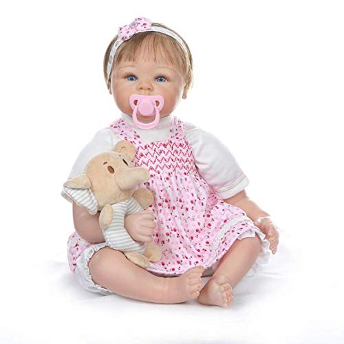 DFJU 20inch Rare Alive Soft Gentle Touch Silikon Vinyl Reborn Babypuppen Sammlerfotografie Training Gewichtete…