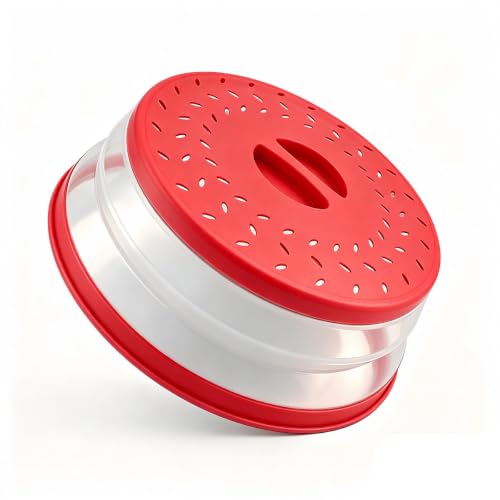 Image of Small Collapsible Microwave Splatter Cover(red, 8 IN)