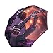 KAAVIYO Music Guitar Skull Umbrella Windproof Automatic Foldable Umbrells Auto Open Close for Men Women Kids