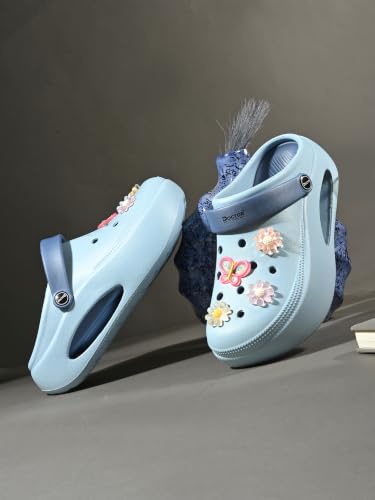 Image of DOCTOR HEALTH SUPER SOFT Women's Platform Clogs | Lightweight EVA Slip-On Garden Shoes with Adjustable Back Strap | Anti-Skid Cushioned Comfortable Casual Sandals for Indoor & Outdoor Wear