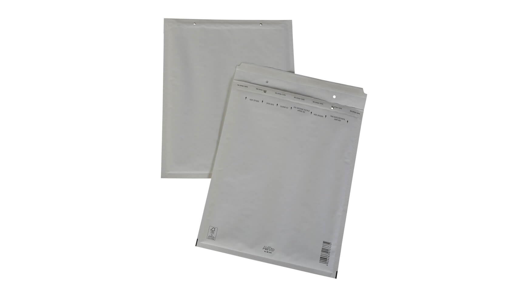 200x Luftpolstertasche weiß 370 x 290 mm ohne Fenster Selbstklebestreifen Weiss Luftpolsterumschlag Luftpolsterversandtaschen