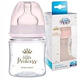 Canpol biberon large anti-colique 120 ml PP Easy Start ROYAL BA rose