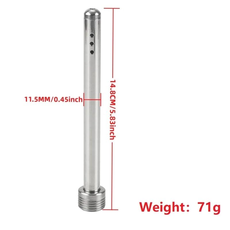 Image of Funny Steel 2 Piece Shower Enema System with On /Off Switch, Shower Douche for Men and Women Portable Cleaner, Enema Nozzle Kit Cleaner Attachment