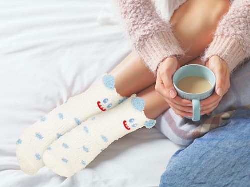 Image of Benefeet Sox Womens Fuzzy Socks Girls Cute Slipper Sock Funny Fluffy Winter Warm Soft Cozy Plush Indoor Sleep Sock