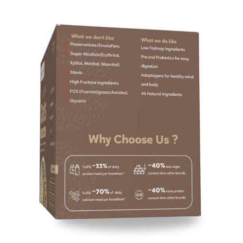 Supertums Overnight Oats Dark Cacao 420g | LOW FODMAP Oatmeal | IBS & GUT Friendly | Prebiotics & Probiotics | 19g High Protein | No bloating & Gas | Supports Weightloss