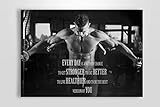 EzPosterPrints - Bodybuilding Men Girl Fitness Workout Quotes Motivational Inspirational Muscle Gym Posters - Wall Art Print For Home Office Gym - 18-18X12 Inches