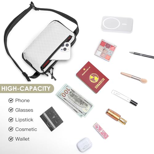 Small Crossbody Bag for Women with Duraflex Buckle - Waterproof Nylon Diamond Quilted & 900D Poly, Adjustable Shoulder Purse4