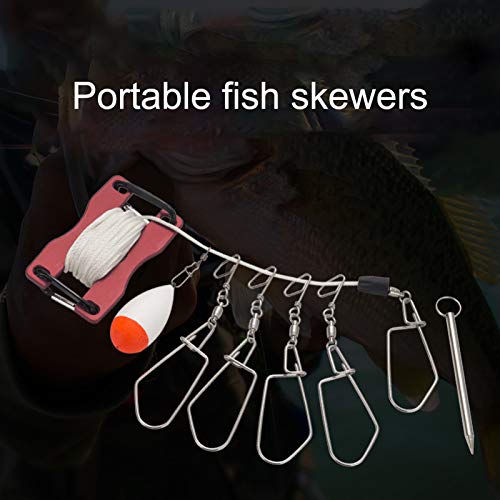 Trava com clipe de peixe, isca de pesca ao ar livre, fivela de trava de aço inoxidável, gancho de tr