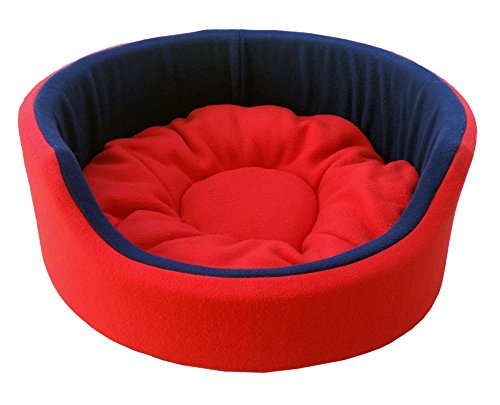 Image of Fluffy's Polyester Luxurious Both Side Soft Dog /Cat Bed (Red, Medium)