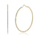 BSJELL Gold Large Hoop Earrings with Rhinestone for Women Big Circle Hoops Dangle Earrings Crystal Bridal Wedding Fashion Jewelry for Women Girls