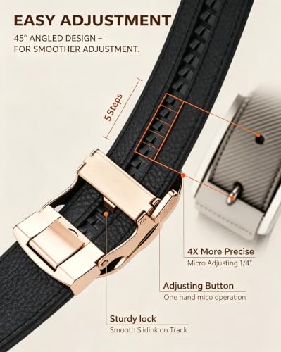 Image of Mens Ratchet Belts Designer Belt Men Automatic Buckle Gift Box