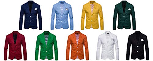 Men's Blazer Casual Business Suit Jacket Slim Fit Two Buttons Coat Top3