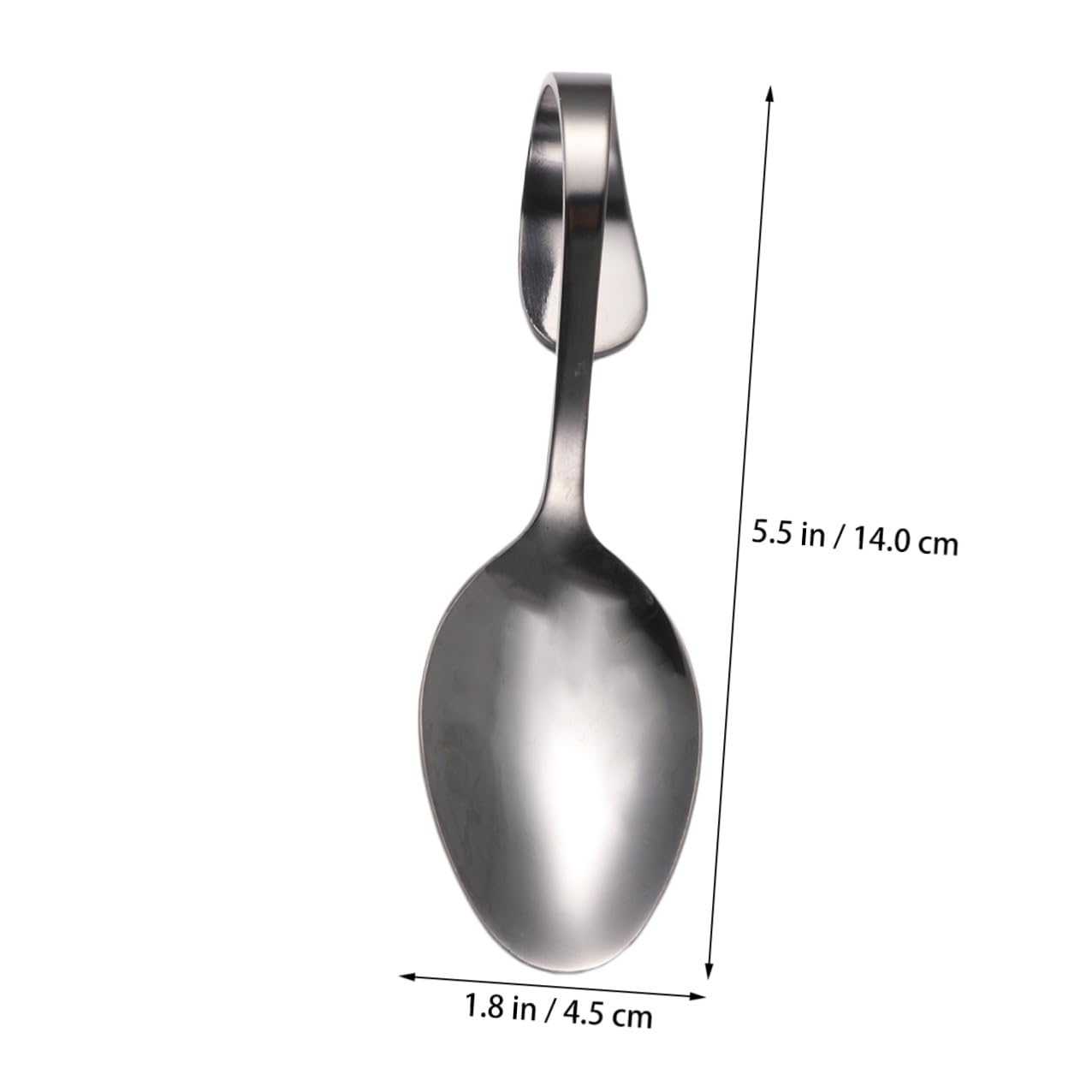 Cuchara de Acero Inoxidable de Mango Curvo para Servir