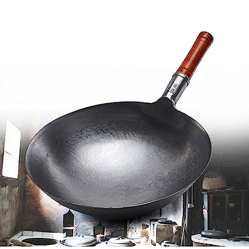 Wok de Hierro Forjado Tradicional 12.5 Pulgadas miniatura 1