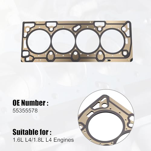 Image of uxcell Car Cylinder Head Gasket for Chevrolet Cruze 2011-2015 for Chevrolet Sonic 2012-2018