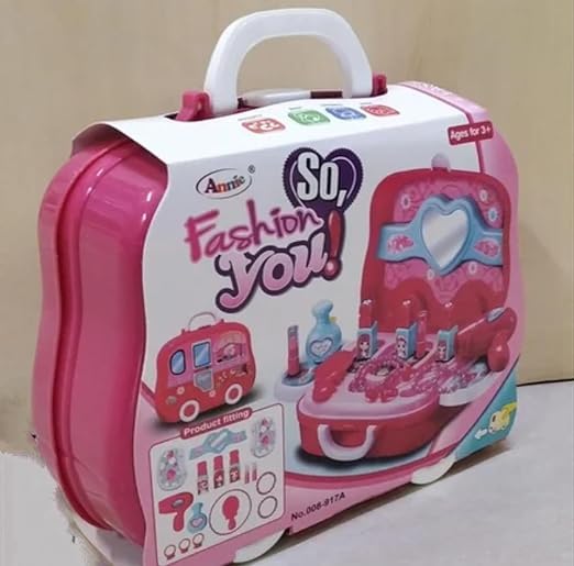 Toy Arena Toys Beauty Set Toy for Kids Age 3+ Beauty Makeup Kit Pretend Play Cosmetic Set Toy Kids Role Games Tools Accessories Portable Suitcase