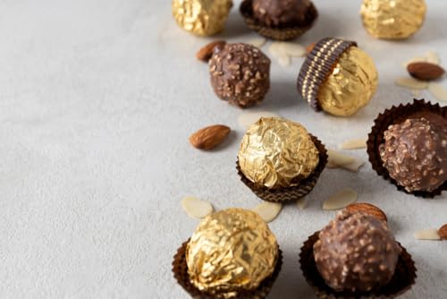 Image of WINNI - Luxury 24 Pcs Hazelnut Chocolates Gift Pack | Belgian Dark Chocolates Gift Box | Handmade Celebration Chocolate Gift Box For Birthday, Anniversary, Valentine's Day, Partner, Couple, Husband, Wife, Girls, Boys, Girlfriend, Boyfriend | Imported Chocolates | Chocolate Bouquet Hamper | Return Gift
