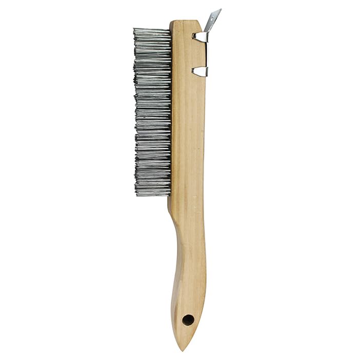 24-Pack of 4 x 16 Row Premier 416SC Z-Pro Shoe Handle Wire Brush with Scraper
