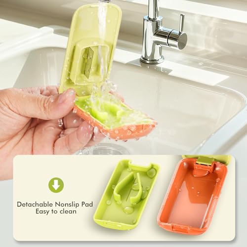 Image of JohnBee Pill Cutter - Sharp & Durable Silicone Pill Splitter, Non-Slip Base, Portable Tablet Cutter for Daily Medication, Vitamins & Supplements. Designed for Swallowing Difficulties & Pets (Green) | Sharp & Durable Silicone Pill Splitter, Non-Slip Base, Portable Tablet Cutter, For Swallowing Difficulties & Pets