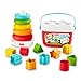 Fisher-Price GRF11 - Stapel & Sortier Spielset, 2 klassische Stapel- und Sortiersets, Babyspielzeug ab 6 Monaten
