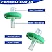 100 Count Syringe Filter, Nylon Hydrofilic Membrane 13mm Diameter 0.22um Pore Size, Syringe Lab Filters, Non Sterile Filtration (Green)