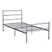 GreenForest Metal Bed Frame Twin(Single) Size, Two Headboards 6 Legs Mattress Foundation Silver Platform Bed Frame Box Spring Replacement for Boys Kids Adult Bedroom, Silver