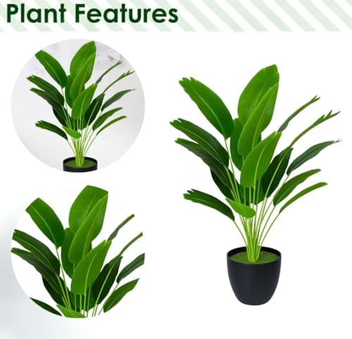 GARDEN GYANI Artificial Banana Plant with 18 Leaves Yellow Green - Image 5