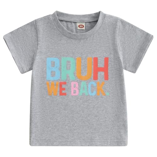 Bruh We Back Kids Toddler Boys Girls Back to School T-Shirt Kindergarten Primary Student First Day of School Tee Top3