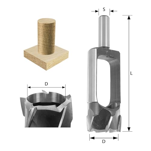 ENT 25307 Zapfenschneider WS, Schaft (S) 13 mm, Durchmesser (D) 20 mm, Z4, L 140 mm