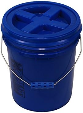 Blue 5 Gallon Bucket with Blue Gamma Seal Lid and Blue Oversized Ergonomic Grip