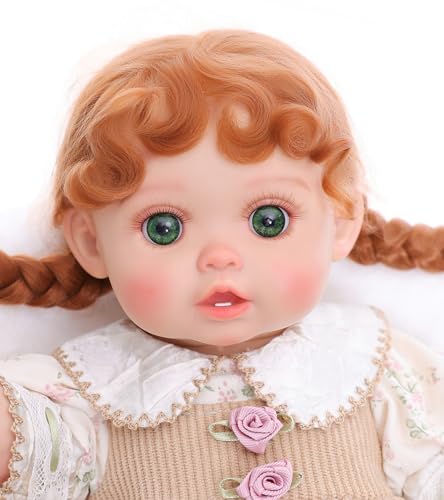 Cloveray Reborn Baby Dolls &ndash; 18 Inch Realistic Reborn Toddler Doll Country-Inspired Girl with Braided Hair, Straw Hat & Floral Layered Dress, Gifts for 3+ Year Old Girls, Collectors