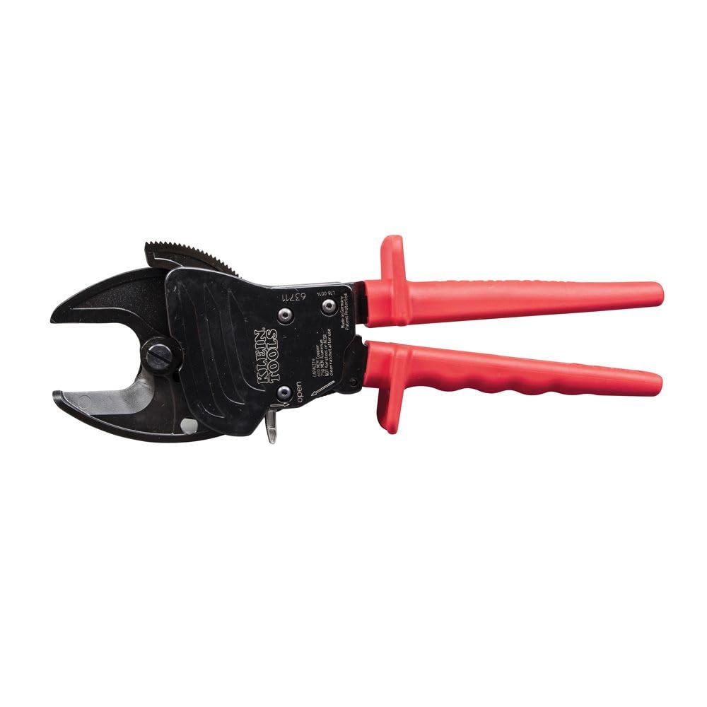Klein Tools Wire Cable Cutter with Open Front Loading Jaws Cuts 600 MCM Copper, 750 MCM Aluminum 63711