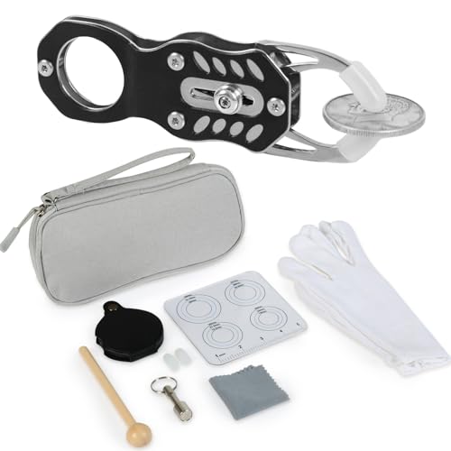 HRYOML Coin Ping Tester Kit The Pocket Pinger Gold & Silver Coin Ping Testing Coin Validation Combines Ping Resonance Testing and Size Comparison to Detect Coins