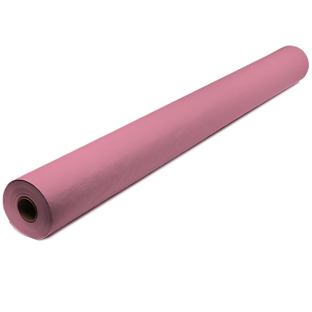Venuscello® 25m Pink Banqueting Roll, Tablecloth, Paper Table Cover Roll for Wedding Party at Home, Buffet Dinner and Ideal Solution to Protect Dining Table