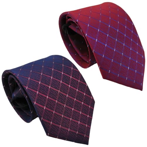 KIRZAX 2 piezas Traje y corbata clásicos, ligeros y discretos, adecuados para eventos de oficina o festivos, fiestas de empresa, bodas, regalos originales