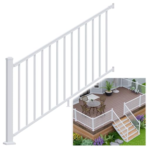 Image of Egadis 36 in x 6 ft Modular Stair Railing Kit, ASTM Certified, White