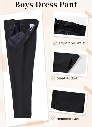 Image of YuanLu Boys Suit Homecoming Dresses for Kids Ring Bearer Outfit Suits Tuxedo Formal Vest and Pants Suit Set