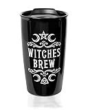 Horror-Shop Witches Brew Gothic Reise-Kaffeebecher als Geschenkartikel für Deine Lieblingshexe