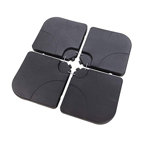 Preisvergleich Produktbild DeTec Stabilo Sonnenschirmständer Ampelschirmständer Marktschirmständer Kurbelschirmständer / 4 Elemente je 50x50x6,5 cm / Sand oder Wasser Befüllung / bis 100 kg