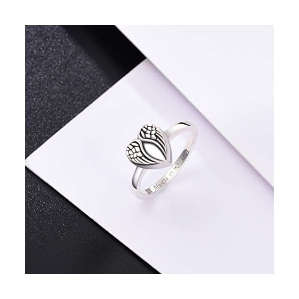 BEILIN-Sterling-Silver-Rose-Flower-Angel-Wings-Tree-of-Life-Urn-Ring-Hold-Loved-Ones-Ashes-Always-in-my-heart-Keepsake-Memorial-Jewelry-Cremation-Rings-for-women BEILIN Sterling Silver Urn Ring for ashes Keepsake Memorial Loved Ones Jewelry Cremation Rings (Angel Wings Urn Ring, 9)