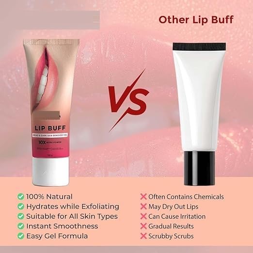 3.5oz Lip Exfoliating Gel for Dark & Dry Lips | Gently Removes Dead Skin | Hydrating, Non-Sticky Lip Scrub Gel | Soft, Pink & Smooth Lips | For Men & Women | With Hyaluronic Acid & Vitamin E, 100g