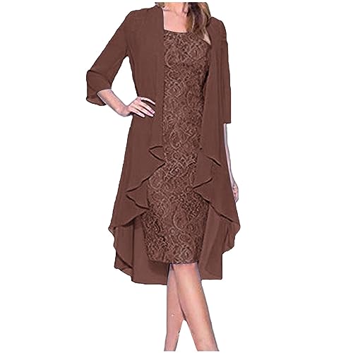Wedding Guests Dresses for Women 2024 Mature Ladies Dress Wraps Cardigan  Elegant Cocktail Evening Party Dress Outfit at Amazon Women's Clothing store