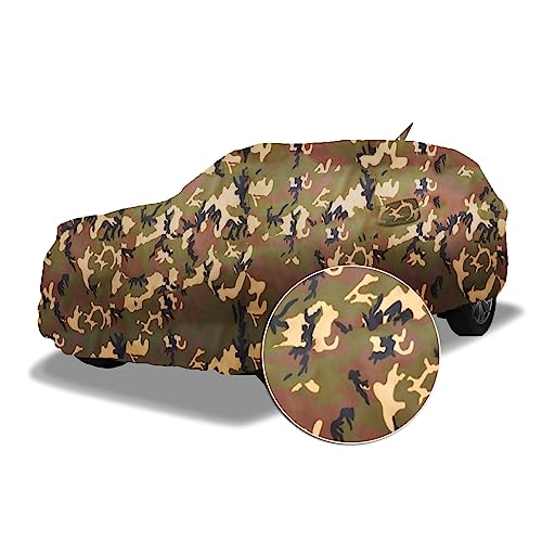 Image of ASCOT, CAR COVER Premium Water-Resistant & Heat-Resistant Car Cover for TATA NEXON 2023-2026 Extra Strong & Dust Proof Jungle Military UV Proof (NEXON Creative DT, Jungle Military, Car Body Cover)