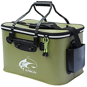 MMSGA Visserijemmer, 6 Gallon/8 Gallon/10 Gallon Opvouwbare Visbak, Live Fish Container Multifunctionele Live Fish Bait Emmer, Outdoor Camping EVA Vissen Tas en Visbescherming Emmer